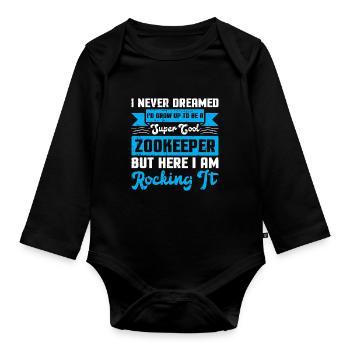 Zoowärter - Baby Bio-Langarm-Body - Schwarz - Vorne