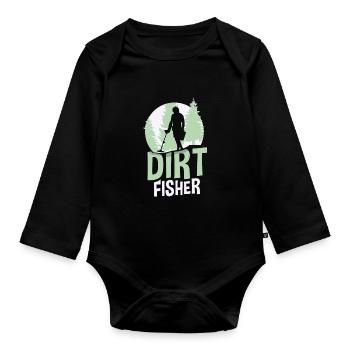 Dirt Fischer Métal Détection De la saleté Pêche - Body Bébé bio manches longues - noir - Devant