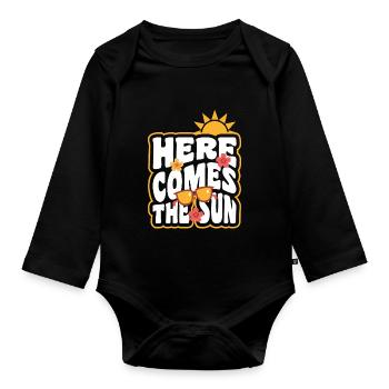 Sommer - Baby Bio-Langarm-Body - Schwarz - Vorne