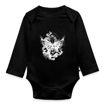 Occult Goth Gothic Punk Grunge - Organic Longsleeve Baby Bodysuit - black - Front