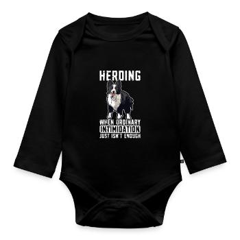 Herden, wenn gewöhnliche Einschüchterung einfach nicht ist - Baby Bio-Langarm-Body - Schwarz - Vorne