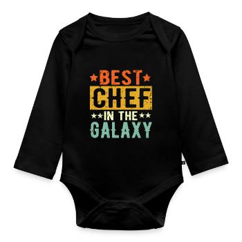 Best Chef ever Chef Gift - Organic Longsleeve Baby Bodysuit - black - Front