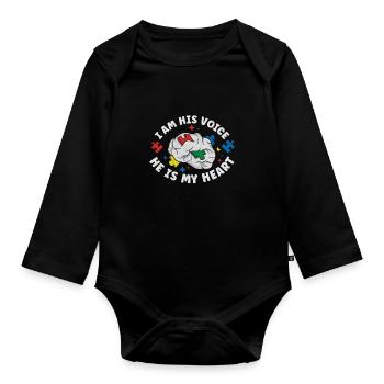 Autism Awareness Autism Disease Autistic Gift - Baby Bio-Langarm-Body - Schwarz - Vorne