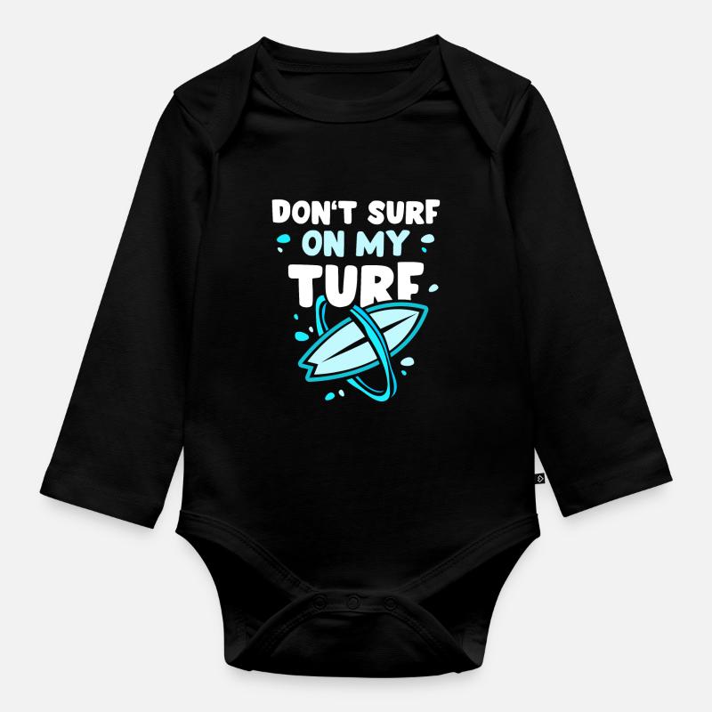 Surf pas dans ma région Surfer Surf - Body Bébé bio manches longues - noir