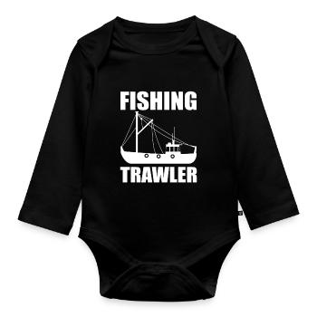 Fischkutter - Baby Bio-Langarm-Body - Schwarz - Vorne