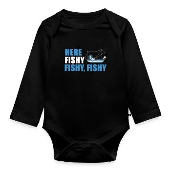 Fischkutter - Baby Bio-Langarm-Body - Schwarz - Vorne