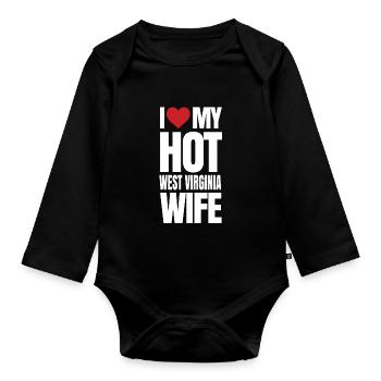 Cadeau d’un résident du Wisconsin - Body Bébé bio manches longues - noir - Devant