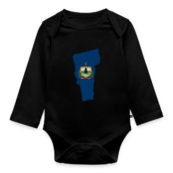 Cadeau de maison vermont - Body Bébé bio manches longues - noir - Devant