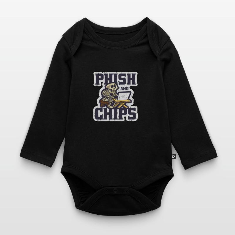 Phish and Chips - decryption Organic Longsleeve Baby Bodysuit