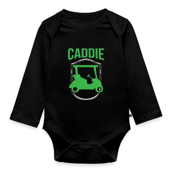 Caddie Profession Golfer Golf Golf - Organic Longsleeve Baby Bodysuit - black - Front