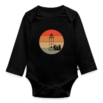 Phare - Body Bébé bio manches longues - noir - Devant