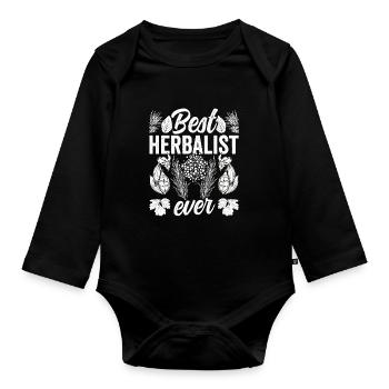 Best Herbal Specialist of All Time Herbs - Organic Longsleeve Baby Bodysuit - black - Front