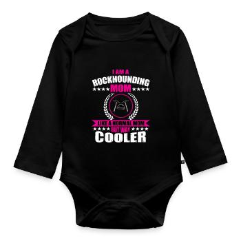 Maman Rockhound - Body Bébé bio manches longues - noir - Devant