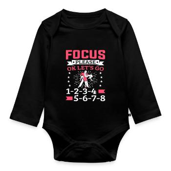 Salsa Dancer Focus Please Ok Let’s Go Salsa - Organic Longsleeve Baby Bodysuit - black - Front