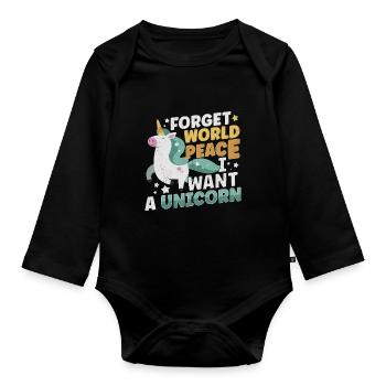 Horse Dressage Horseback-Riding Horse Girl Barn - Baby Bio-Langarm-Body - Schwarz - Vorne
