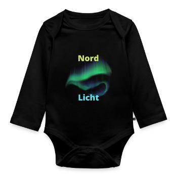 North Light - Organic Longsleeve Baby Bodysuit - black - Front