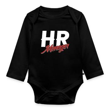 Hr Manager Human Resources Personaler Personal - Baby Bio-Langarm-Body - Schwarz - Vorne