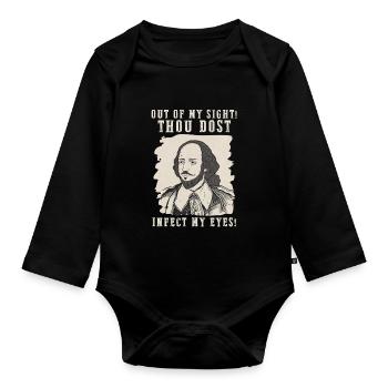 Infect My Eyes William - Organic Longsleeve Baby Bodysuit - black - Front