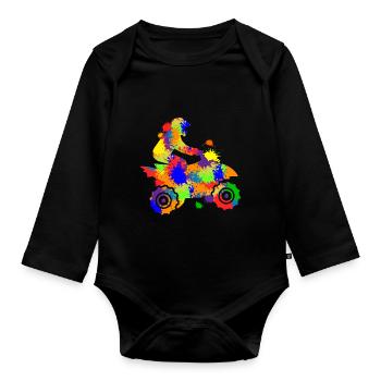 Quad Rider Offroad VTT Quad Biker Enfants Garçons - Body Bébé bio manches longues - noir - Devant