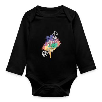 Different Shapes - Baby Bio-Langarm-Body - Schwarz - Vorne