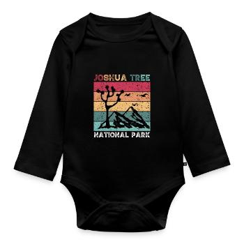 Joshua Tree Souvenir California National Park Camp - Organic Longsleeve Baby Bodysuit - black - Front