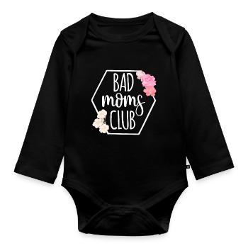 Partner Look Couple Partner Couple Couple Family - Organic Longsleeve Baby Bodysuit - black - Front