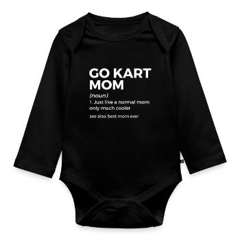 Kartsport Kart Driver Go Kart Gift Idea - Organic Longsleeve Baby Bodysuit - black - Front