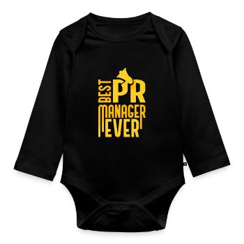 Bester Pr Manager Überhaupt Public Relations Beruf - Baby Bio-Langarm-Body - Schwarz - Vorne