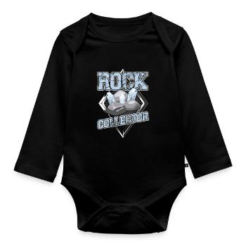 Stone Collector Geologist Geology Student Geology - Organic Longsleeve Baby Bodysuit - black - Front
