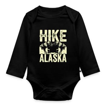 Randonnées en Alaska Randonneurs - Body Bébé bio manches longues - noir - Devant
