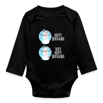Joyeux Noël Noël Noël - Body Bébé bio manches longues - noir - Devant