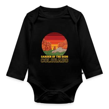 Garden of the Gods National Park Souvenir Colorado B - Organic Longsleeve Baby Bodysuit - black - Front