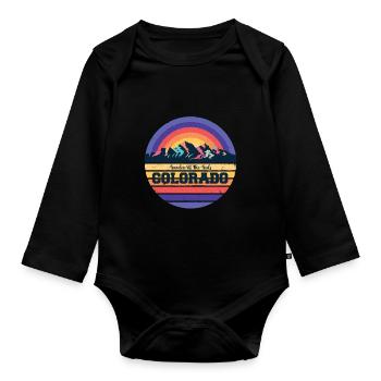 Garden of the Gods Souvenir Colorado National Park - Organic Longsleeve Baby Bodysuit - black - Front