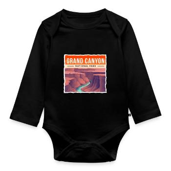 Parc national Souvenir Grand Canyon Colorado Randonnée - Body Bébé bio manches longues - noir - Devant