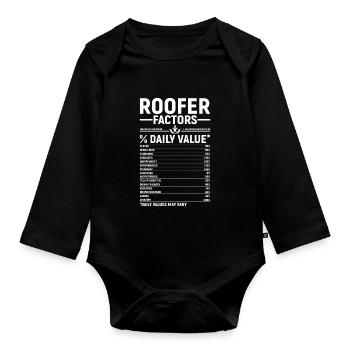 Bauarbeiter Dachdecker Geschenkidee - Baby Bio-Langarm-Body - Schwarz - Vorne
