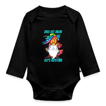 das ist mein 60's Kostüm - 1960er jahre - Baby Bio-Langarm-Body - Schwarz - Vorne