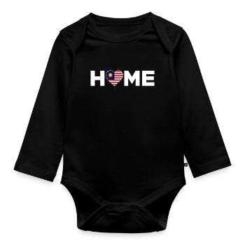 Malaisie Accueil Drapeau de la Malaisie - Body Bébé bio manches longues - noir - Devant