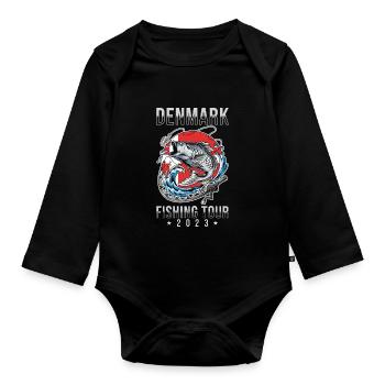 Tour de pêche Danemark 2023 - Body Bébé bio manches longues - noir - Devant