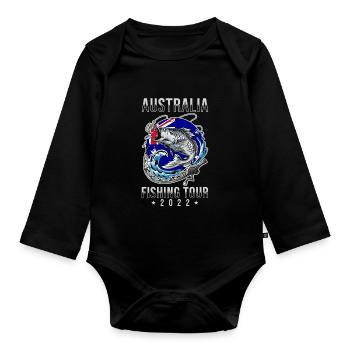 Circuit de pêche Australie 2022 - Body Bébé bio manches longues - noir - Devant