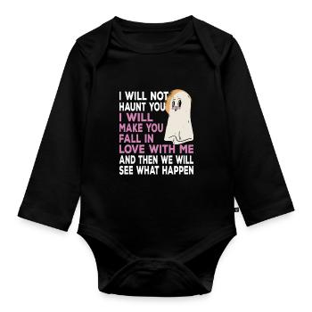 I Will Make You Fall In Love With Me Halloween - Baby Bio-Langarm-Body - Schwarz - Vorne