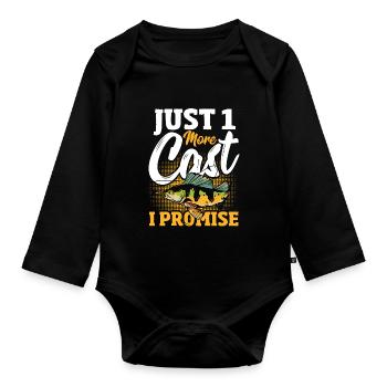 Juste 1 autre casting que je promets de pêcher - Body Bébé bio manches longues - noir - Devant