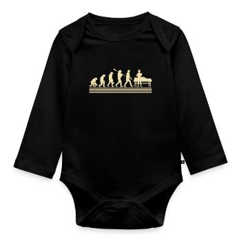 Évolution du kinésithérapeute - Body Bébé bio manches longues - noir - Devant