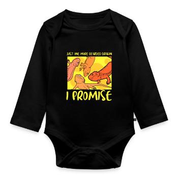 Just one more Bearded Dragon I promise - Baby Bio-Langarm-Body - Schwarz - Vorne