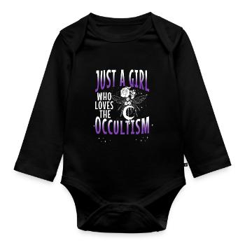 Occult Goth Gothic Punk Grunge - Organic Longsleeve Baby Bodysuit - black - Front