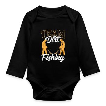 Équipe Dirt Fishing Détection de métaux Détection de métaux - Body Bébé bio manches longues - noir - Devant