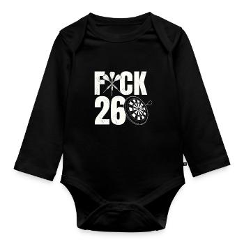 Dart Board Dart Player Flying Arrow 26 Darts - Organic Longsleeve Baby Bodysuit - black - Front