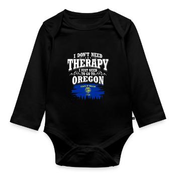 Oregon - Baby Bio-Langarm-Body - Schwarz - Vorne