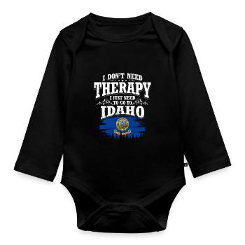Idaho - Baby Bio-Langarm-Body - Schwarz - Vorne