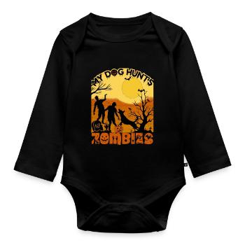 Happy Halloween Horror Monster Haunted Horror Scare - Organic Longsleeve Baby Bodysuit - black - Front
