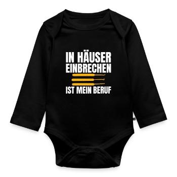 Schlosser Spruch Für Männer Frauen Schlosser - Baby Bio-Langarm-Body - Schwarz - Vorne